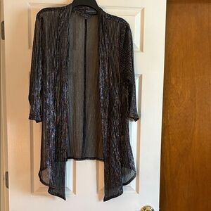 dressbarn Shimmering Black Cardigan